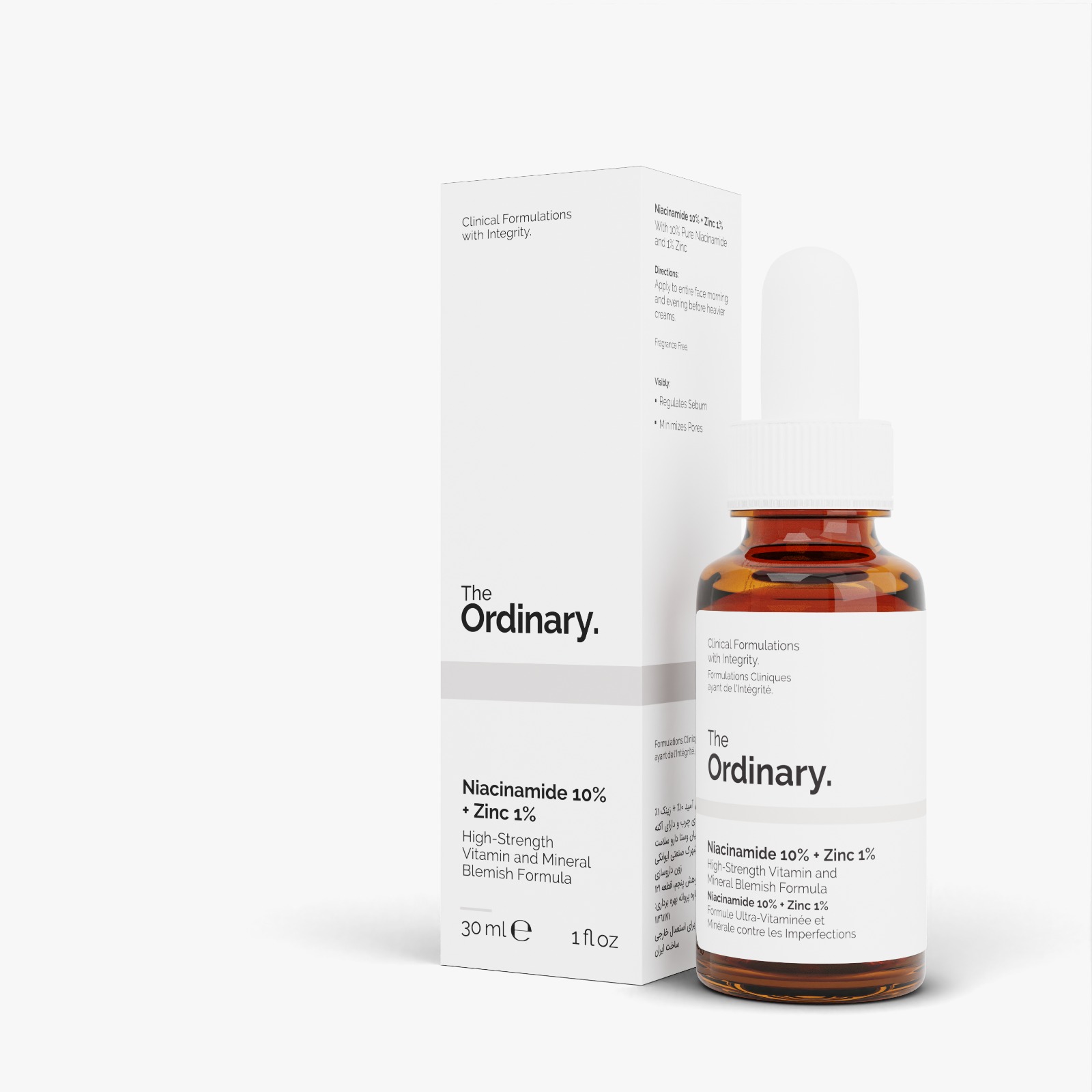 سرم نیاسین آمید 10% + زینک 1 % ، مناسب پوست های چرب و دارای آکنه